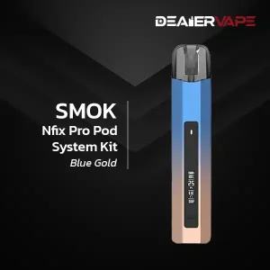 smok nfix pro pod system kit blue gold