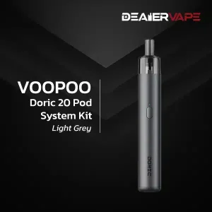 voopoo doric 20 pod system kit light grey