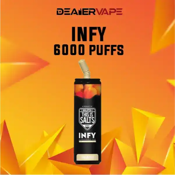 infy 6000 puff กลิ่นพีช หอมหวานละมุนแบบผลสด