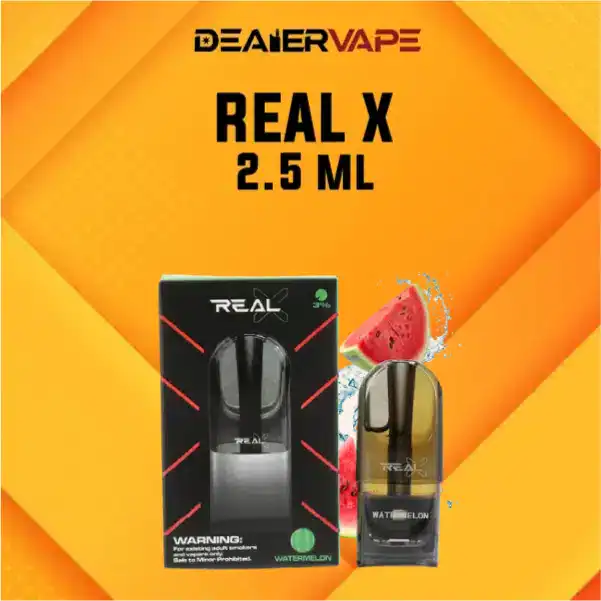 หัว real x max 2.5ml กลิ่น แตงโม ใช้กับพอตตัวไหนได้บ้าง
