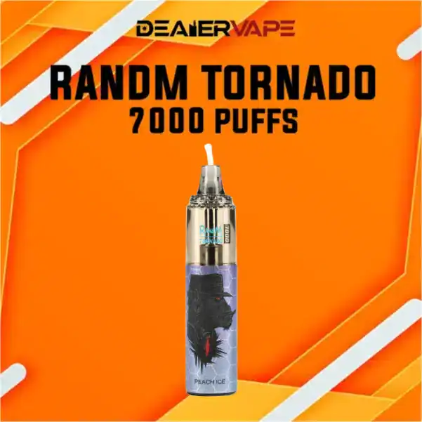 Tornado 7000 Puffs กลิ่นพีชไอซ์ เย็นกำลังดี หวานกำลังโดน