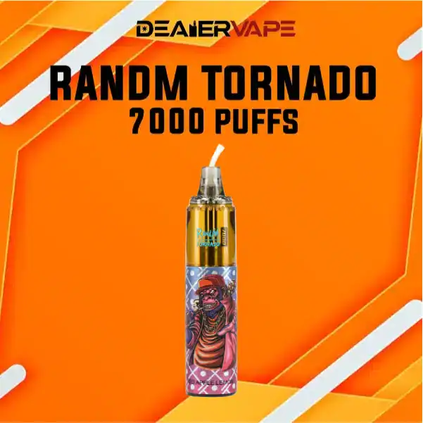 Tornado 7000 Puffs กลิ่นแอปเปิลแดงเลมอน เปรี้ยวหวานที่พอดี