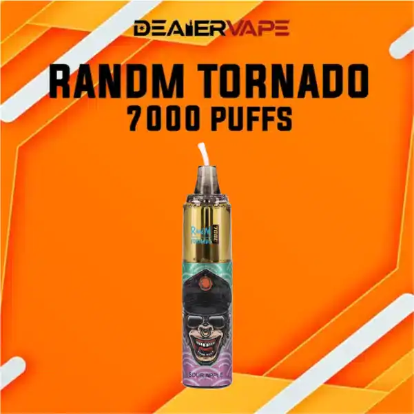 Tornado 7000 Puffs กลิ่นแอปเปิลเปรี้ยว สดชื่นจี๊ดใจ