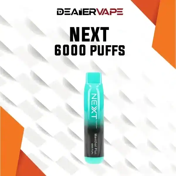พอตใช้แล้วทิ้ง next 6000 puff กลิ่นเมนทอลเย็นสดชื่น กระตุ้นความเฟรชของวัน