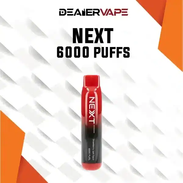 next 6000 puff กลิ่นหอมหวานของแยมสตรอว์เบอร์รีและขนมปังปิ้งอุ่นๆ