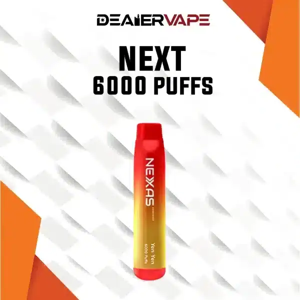 next 6000 puff กลิ่นสมุนไพรเย็นๆ สดชื่นแบบเครื่องดื่มเย็นเย็น