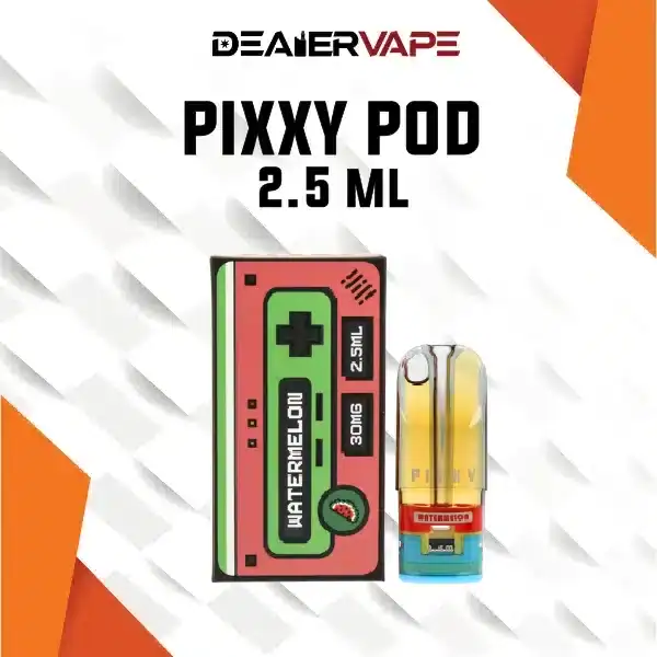หัวพอต pixxy 2.5 ml กลิ่นแตงโม สูบได้กี่คำ