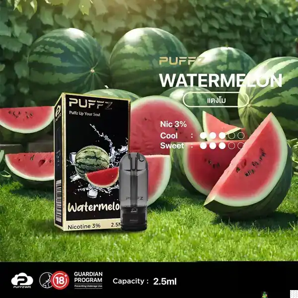 puffz pod 2 5ml watermelon flavor
