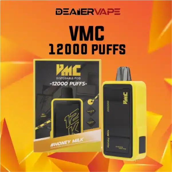 vmc 12000 puffs กลิ่นนมน้ำผึ้ง หวานมัน หอมละมุนลิ้น เหมือนดื่มนมผสมผึ้งแท้ๆ