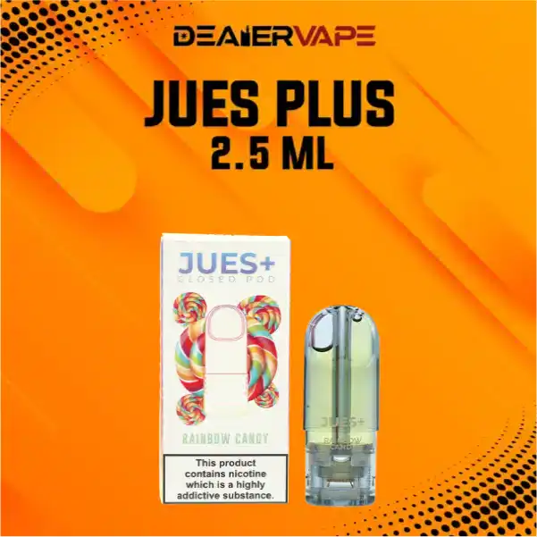 หัวพอต jues plus กลิ่นขนมเรนโบว์แคนดี้ อร่อยโดนใจ เปรี้ยวจี๊ดจ๊าด