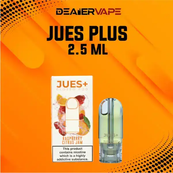 หัวพอต jues plus กลิ่นราสเบอรี่มิ๊กรวมกับกลิ่นส้ม ความเปรี้ยวหวานที่ลงตัวสุดๆ