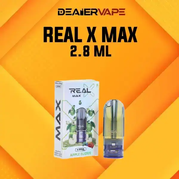 หัวreal x max กลิ่นซูกัสแอปเปิ้ล ใส่พอตอะไรได้บ้าง