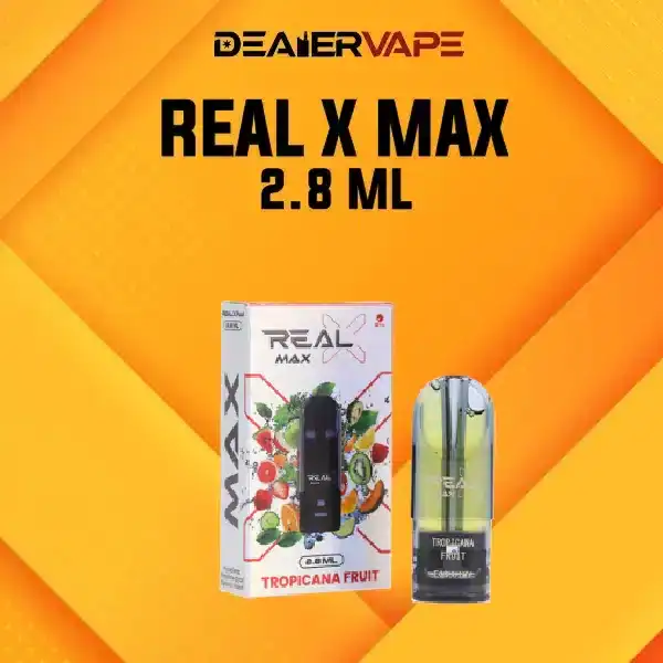 หัวreal x max กลิ่นน้ำผลไม้สะกัดเย็น อร่อยสดชื่น