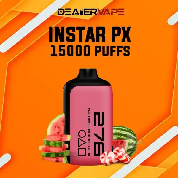 instar px 15000 puffs กลิ่นแตงโมหวานฉ่ำ ผสานกลิ่นบับเบิ้ลกัมหอมละมุน