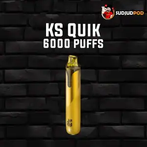 KS Quik 6000 Puffs กลิ่นมะม่วงสามชั้น รวมความหวานฉ่ำจากมะม่วงเข้มข้น 3 สายพันธุ์