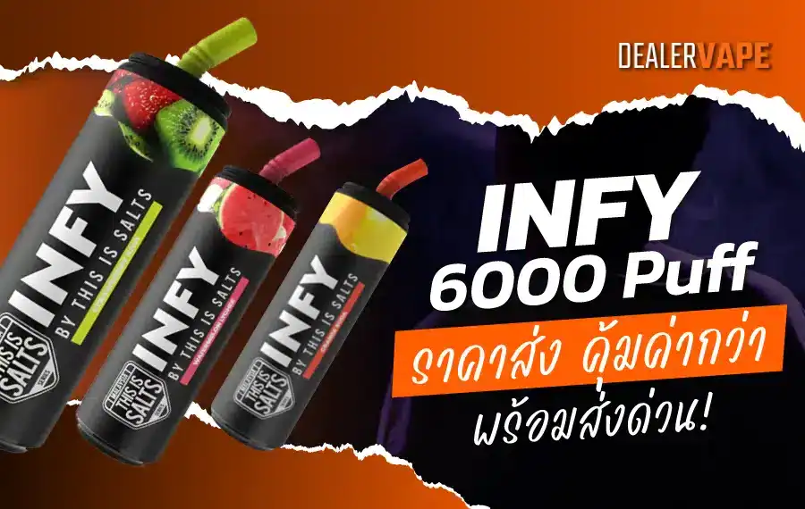 พอตใช้แล้วทิ้ง infy 6000 puff ราคาส่ง