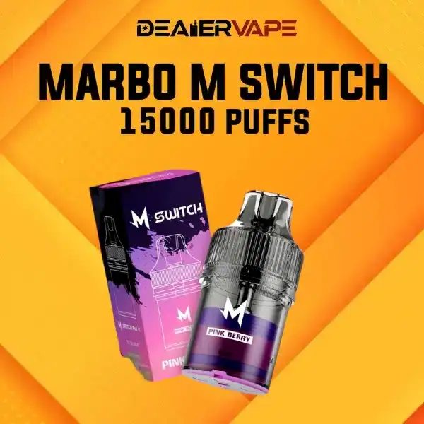 marbo m switch 15000 puffs กลิ่นผลไม้เบอร์รีสีชมพู หวานอมเปรี้ยว สดใสในแบบที่ลงตัว