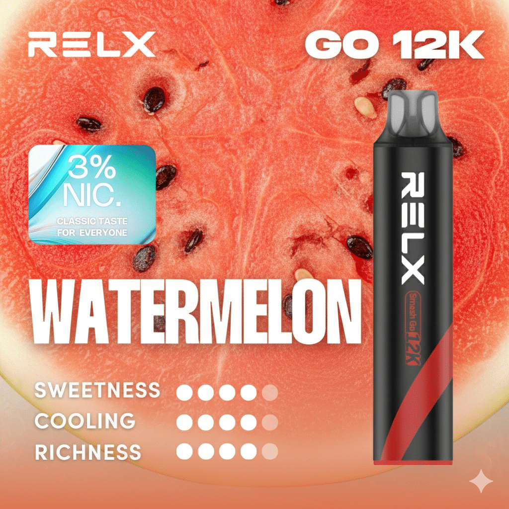 Relx Smash Go 12K กลิ่นแตงโม หวานฉ่ำ ฟีลผลไม้แท้